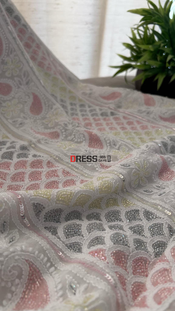 Heavy Cut Dana Work Chikankari Suit (Kurta & Dupatta) Chikankari Suits