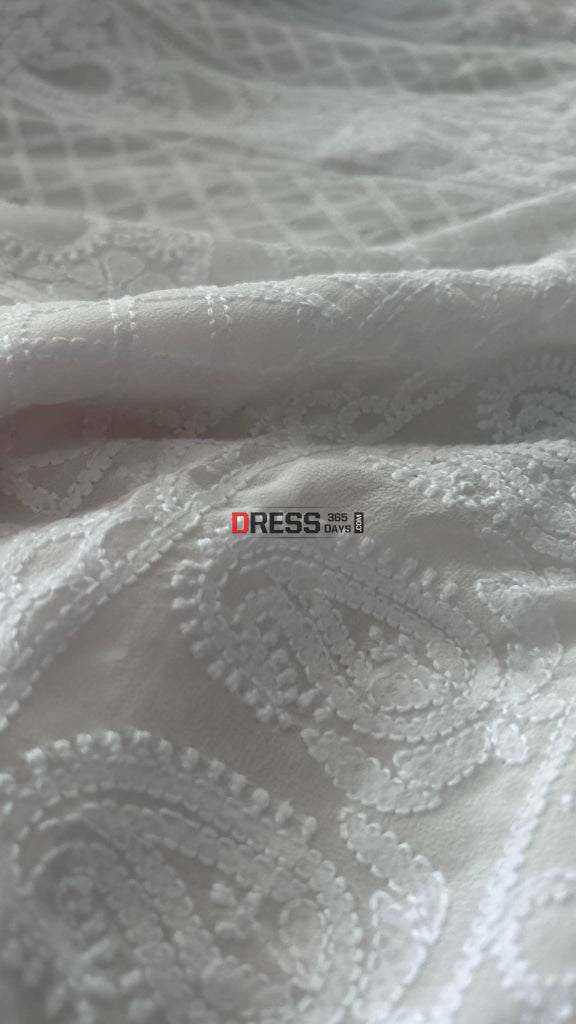 Ivory Lucknowi Chikankari Suit (Kurta & Dupatta) Chikankari Suits