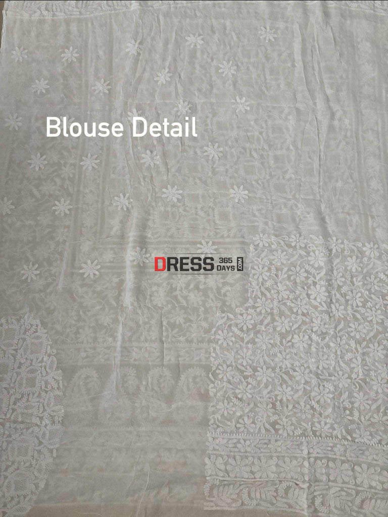 Ivory White Hand Jaali Chikankari Lehenga Set Chikankari Lehenga