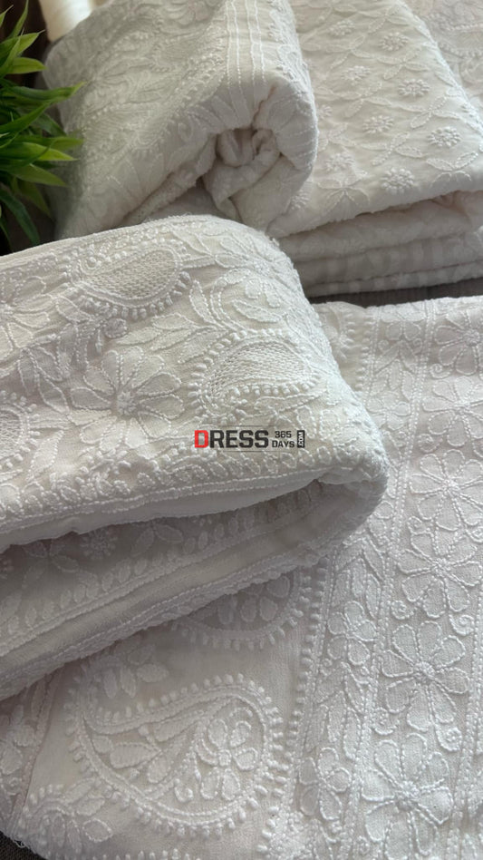 Ivory White Hand Jaali Chikankari Lehenga Set Chikankari Lehenga