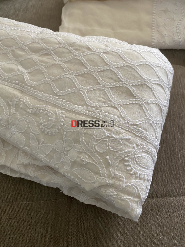 Off White Lucknowi Chikankari Sherwani  D NO.  LC-72 main image 0