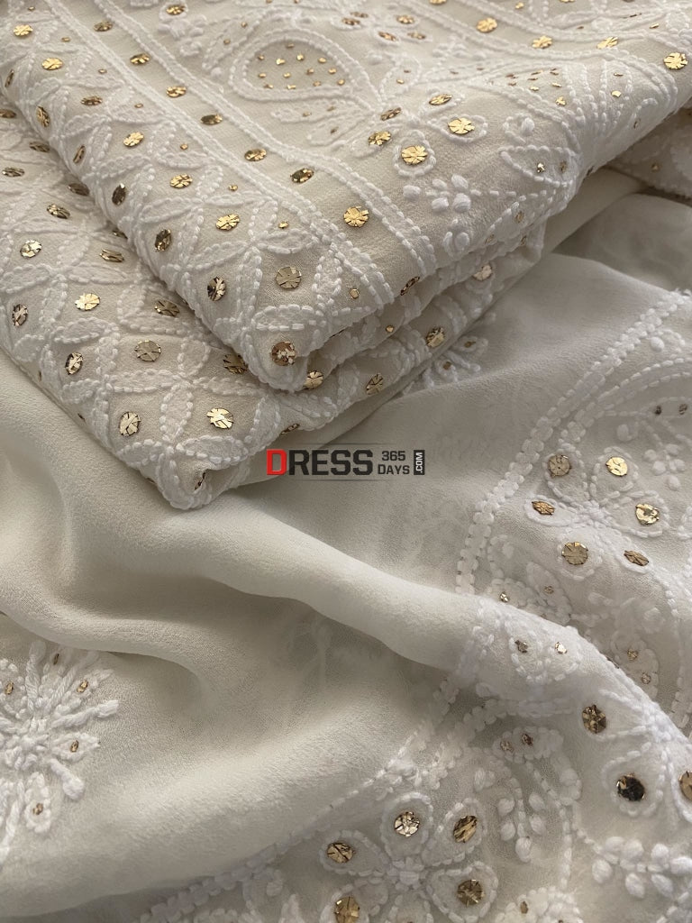 Anvi Ivory Lucknowi Chikan Cotton Blouse main image 0