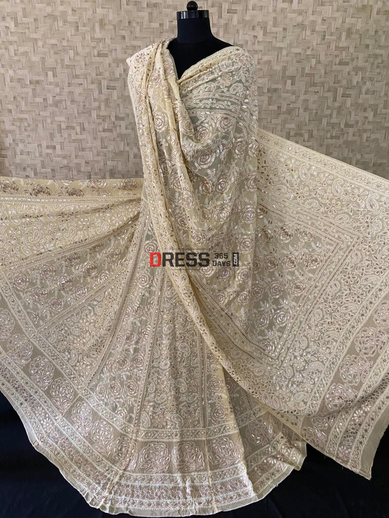 Lemon Yellow Gota Patti Chikankari Lehenga Set