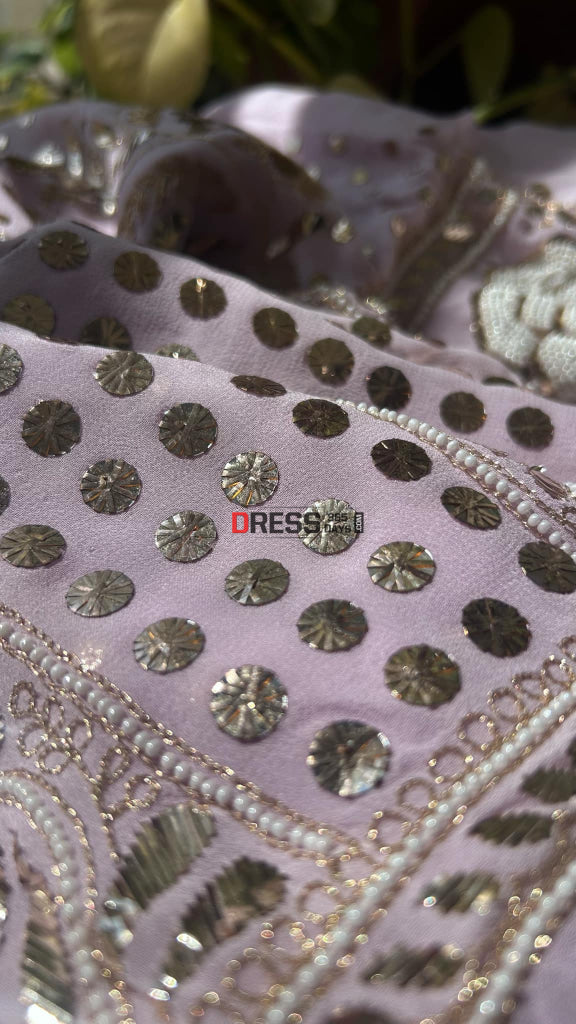 Lilac Kamdani & Pearl Suit Chikankari Suits