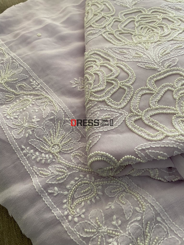 Lilac Pearl Lucknowi Chikankari Suit Suits