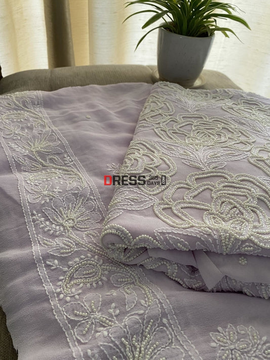 Lilac Pearl Lucknowi Chikankari Suit Suits