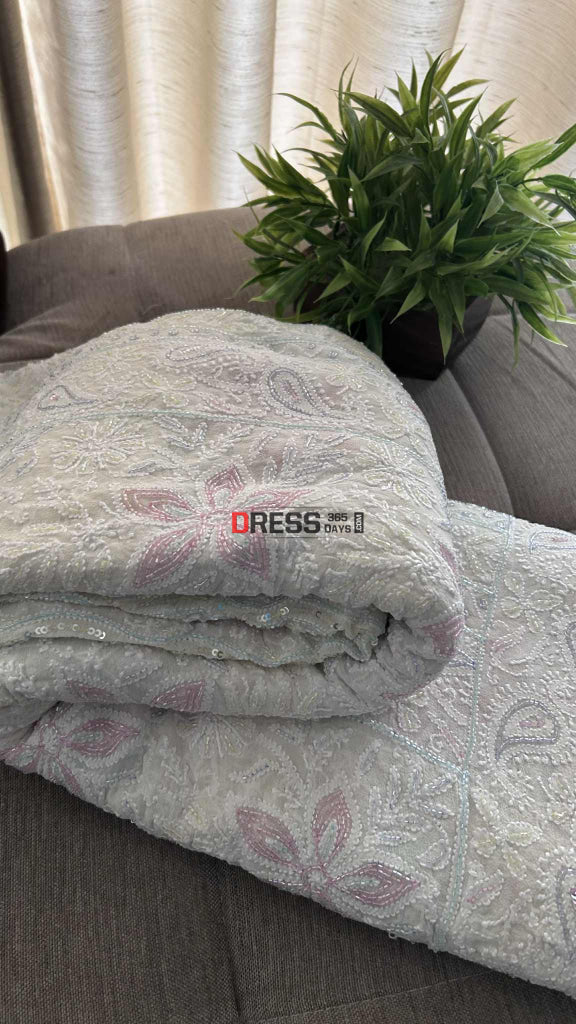 Masterpiece Chikankari Cut Dana Work Saree Chikankari Saree