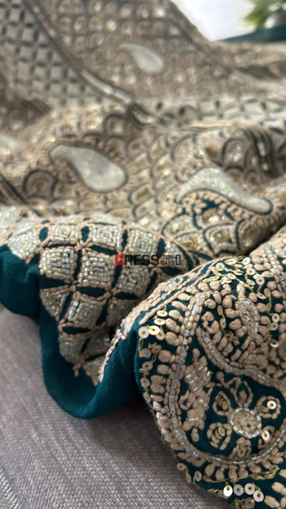 Masterpiece Cut Dana Sequin Chikankari Suit (Kurta & Dupatta) Chikankari Suits