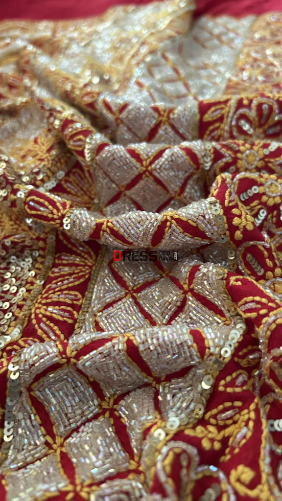 Masterpiece Cut Dana Sequin Chikankari Suit (Kurta & Dupatta) Chikankari Suits