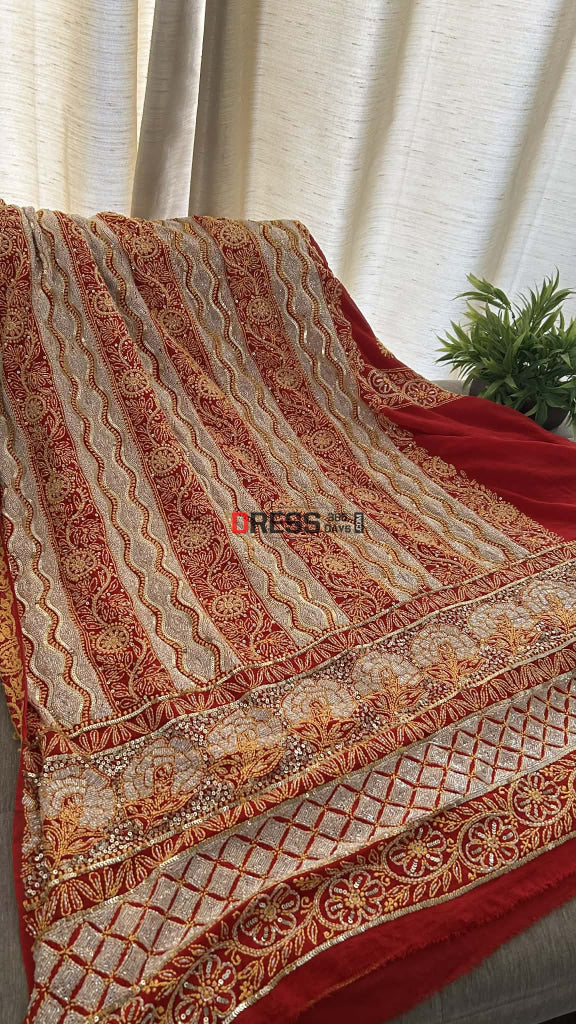Masterpiece Cut Dana Sequin Chikankari Suit (Kurta & Dupatta) Chikankari Suits