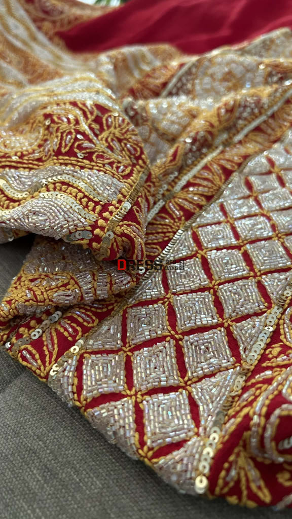 Masterpiece Cut Dana Sequin Chikankari Suit (Kurta & Dupatta) Chikankari Suits