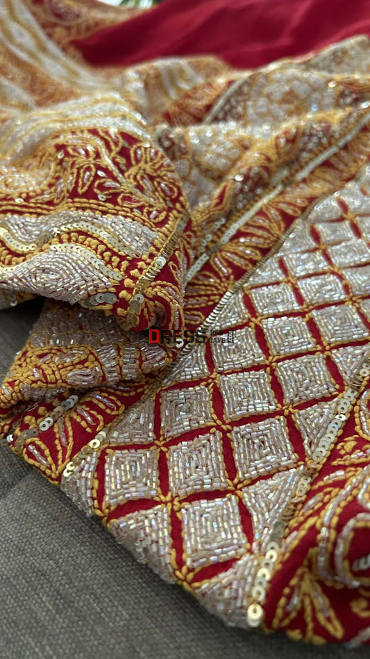 Masterpiece Cut Dana Sequin Chikankari Suit (Kurta & Dupatta) Chikankari Suits