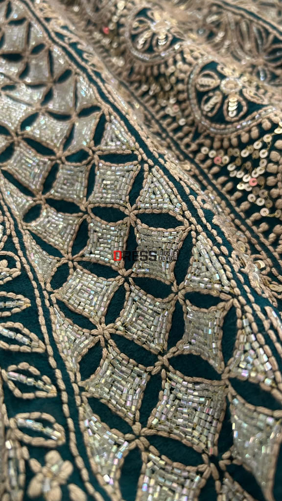 Masterpiece Cut Dana Sequin Chikankari Suit (Kurta & Dupatta) Chikankari Suits