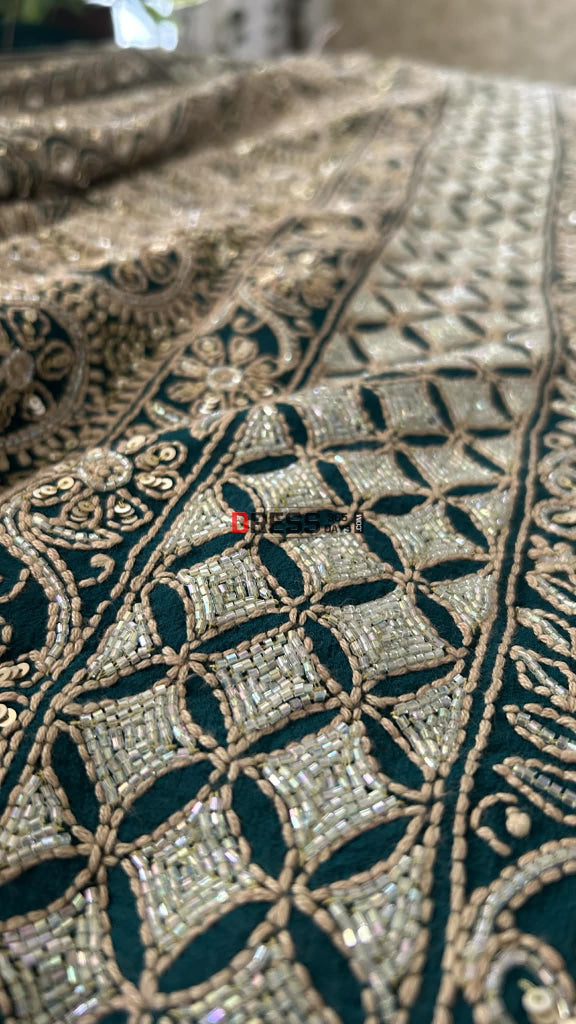 Masterpiece Cut Dana Sequin Chikankari Suit (Kurta & Dupatta) Chikankari Suits