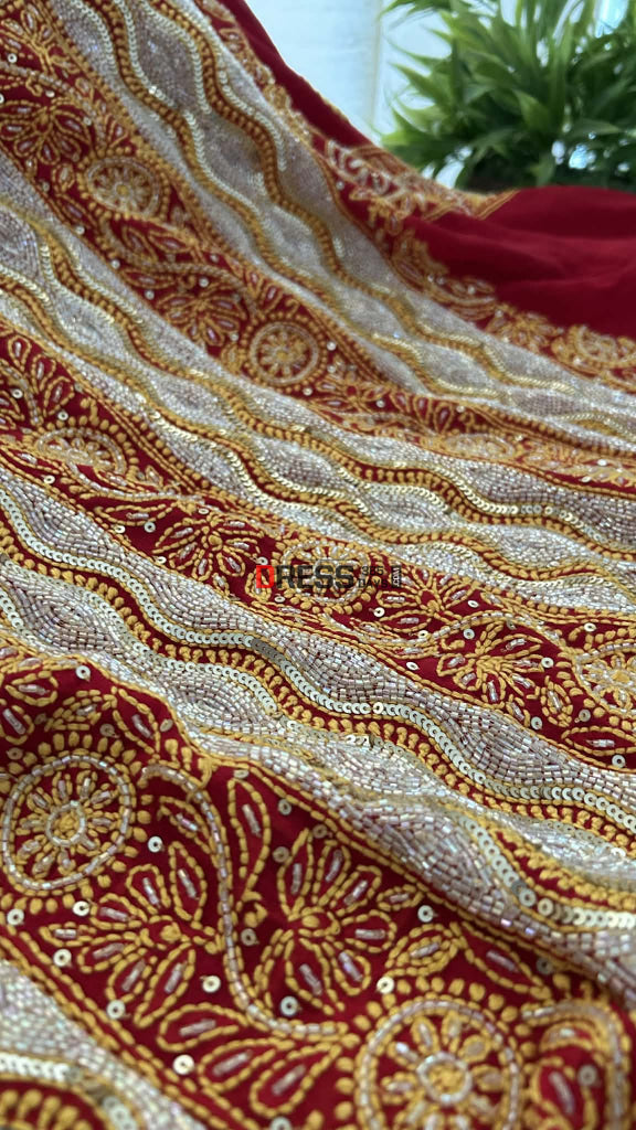 Masterpiece Cut Dana Sequin Chikankari Suit (Kurta & Dupatta) Chikankari Suits