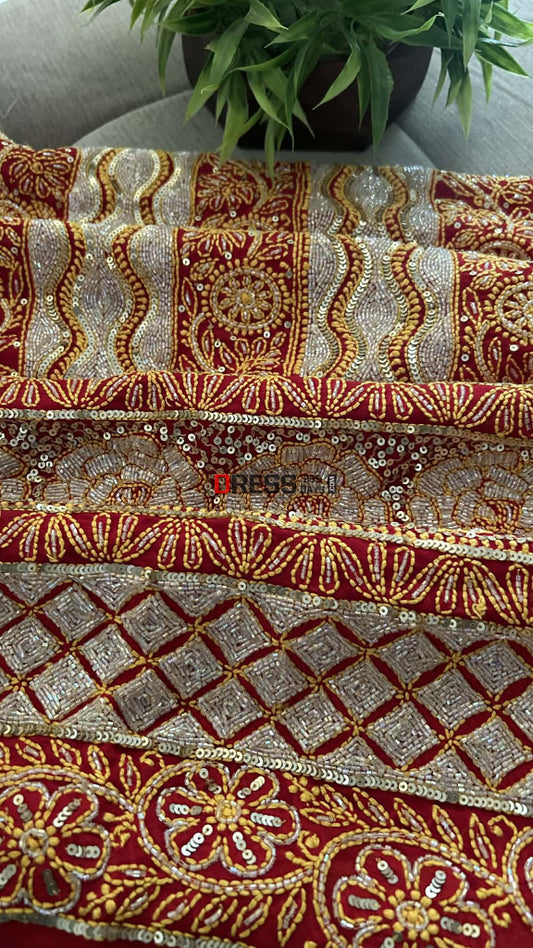 Masterpiece Cut Dana Sequin Chikankari Suit (Kurta & Dupatta) Chikankari Suits