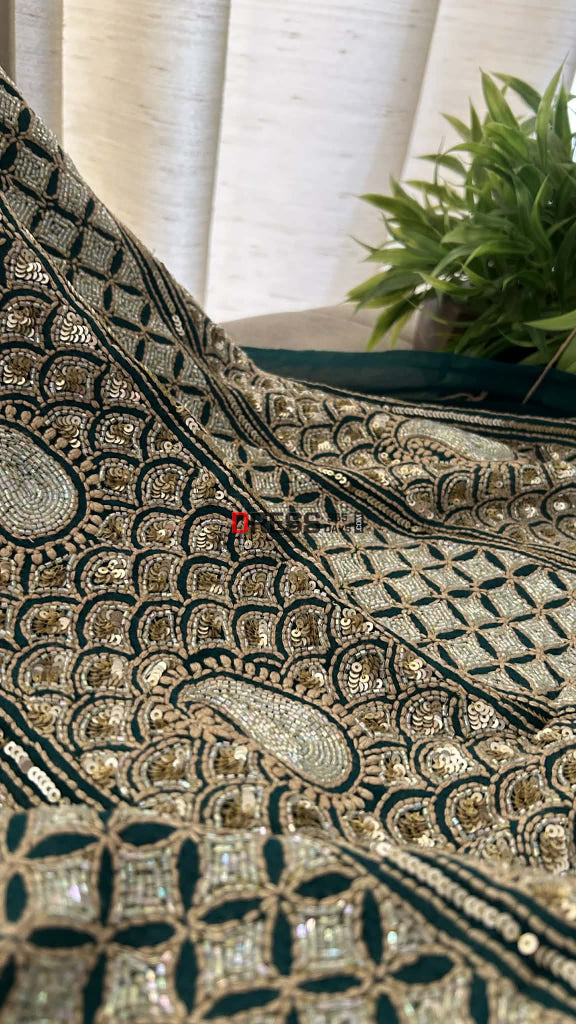 Masterpiece Cut Dana Sequin Chikankari Suit (Kurta & Dupatta) Chikankari Suits