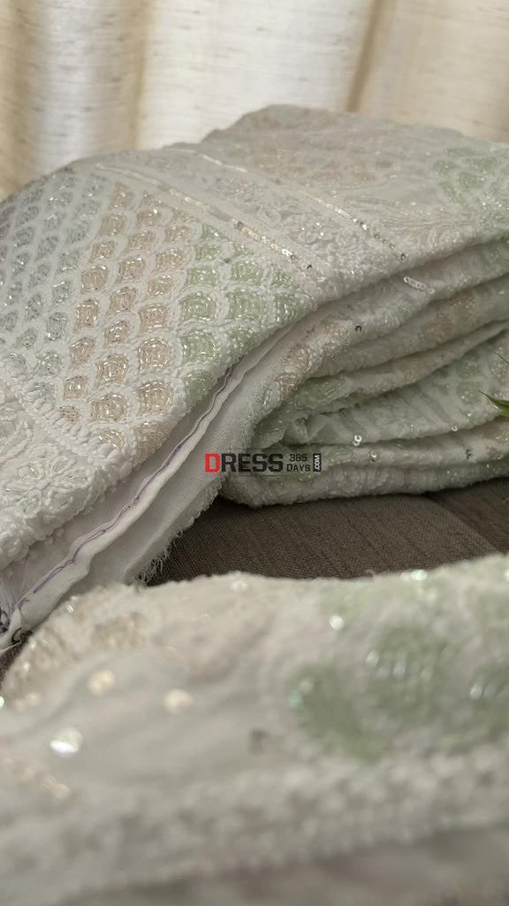 Masterpiece Cutdana Chikankari Lehenga Set Chikankari Lehenga