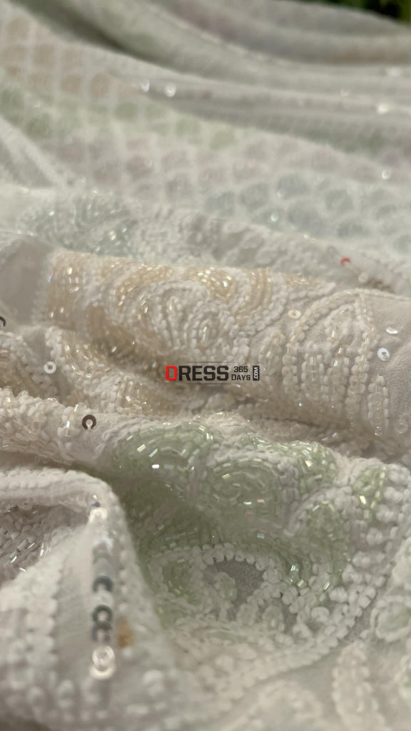 Masterpiece Cutdana Chikankari Lehenga Set Chikankari Lehenga