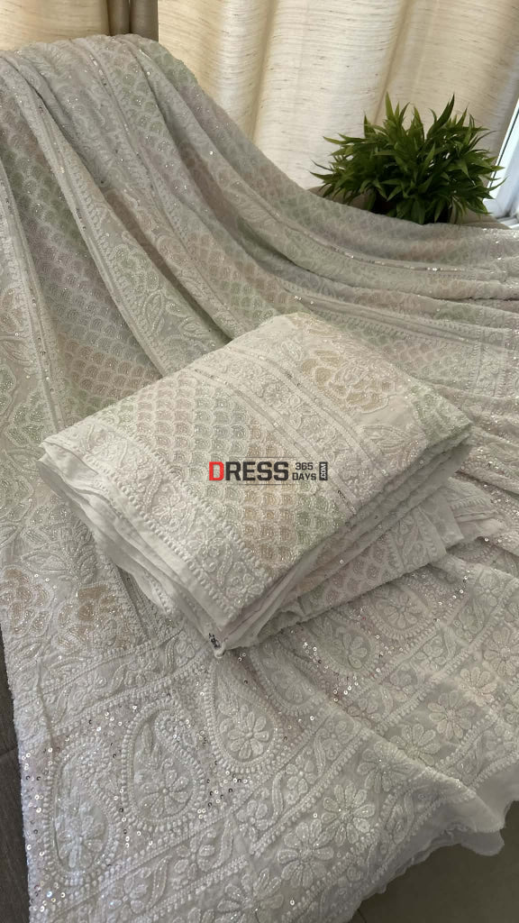 Masterpiece Cutdana Chikankari Lehenga Set Chikankari Lehenga