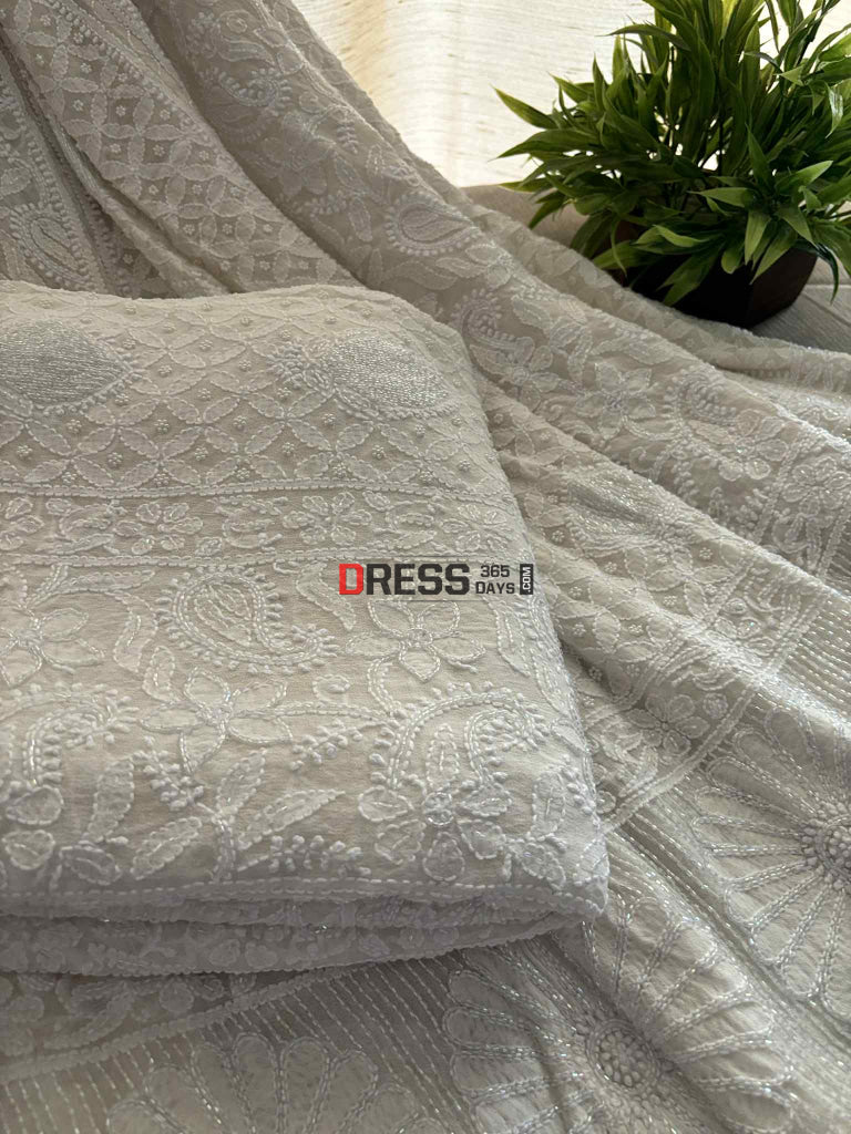 Masterpiece Cutdana Chikankari Lehenga Set Chikankari Lehenga