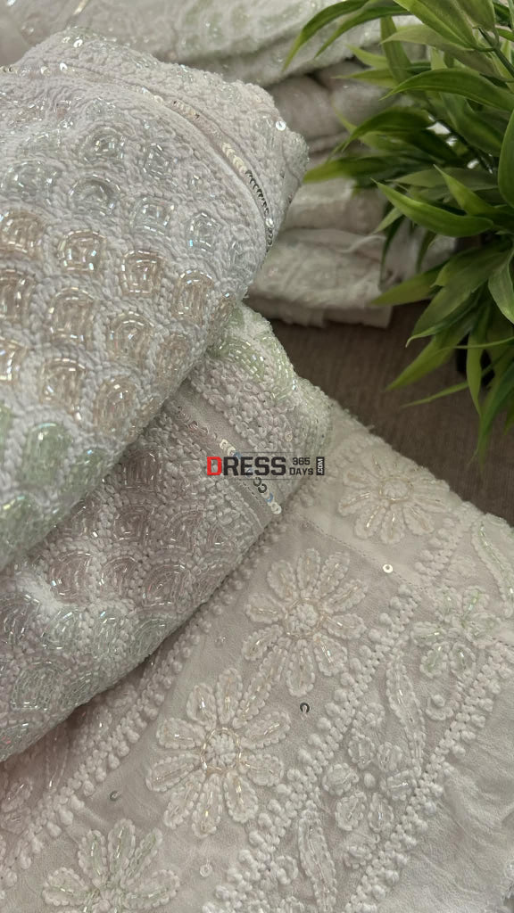 Masterpiece Cutdana Chikankari Lehenga Set Chikankari Lehenga