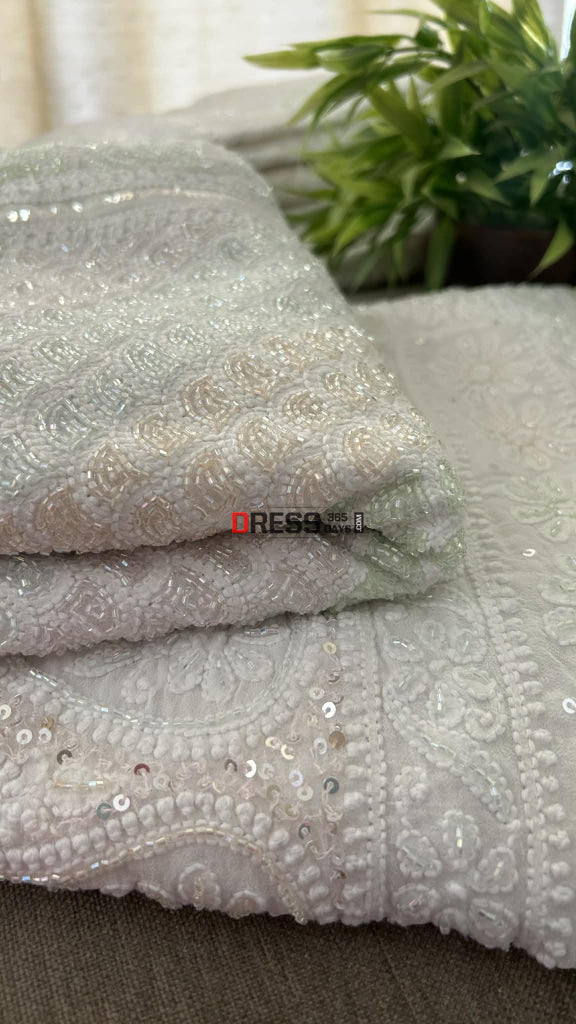 Masterpiece Cutdana Chikankari Lehenga Set Chikankari Lehenga