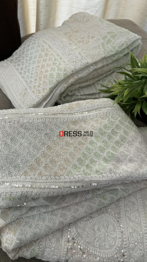 Masterpiece Cutdana Chikankari Lehenga Set Chikankari Lehenga