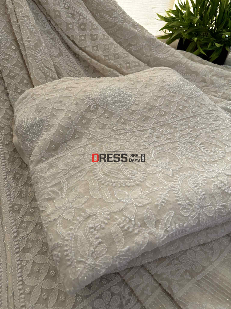 Masterpiece Cutdana Chikankari Lehenga Set Chikankari Lehenga