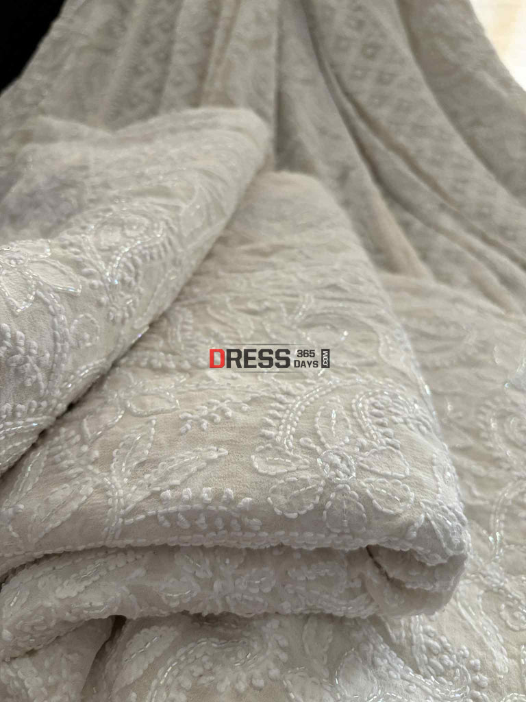 Masterpiece Cutdana Chikankari Lehenga Set Chikankari Lehenga