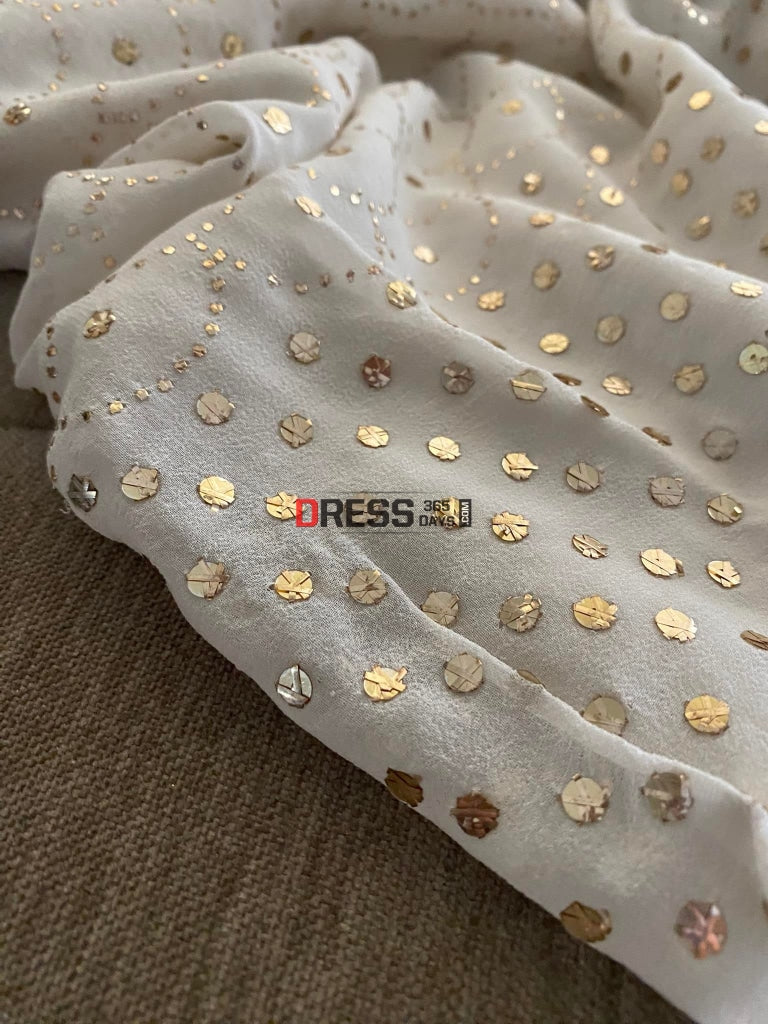 Masterpiece Ivory Mukaish Saree Kamdani