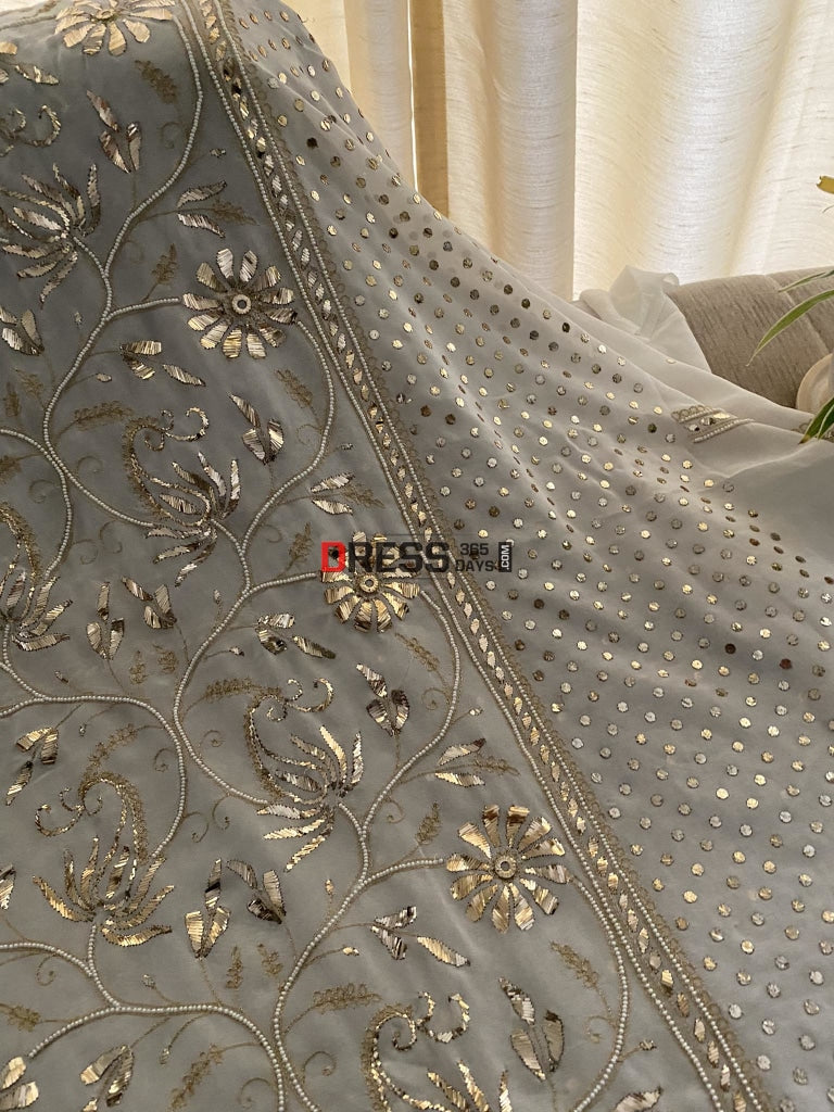 Masterpiece Kamdani & Pearl Pure Georgette Suit Chikankari Suits