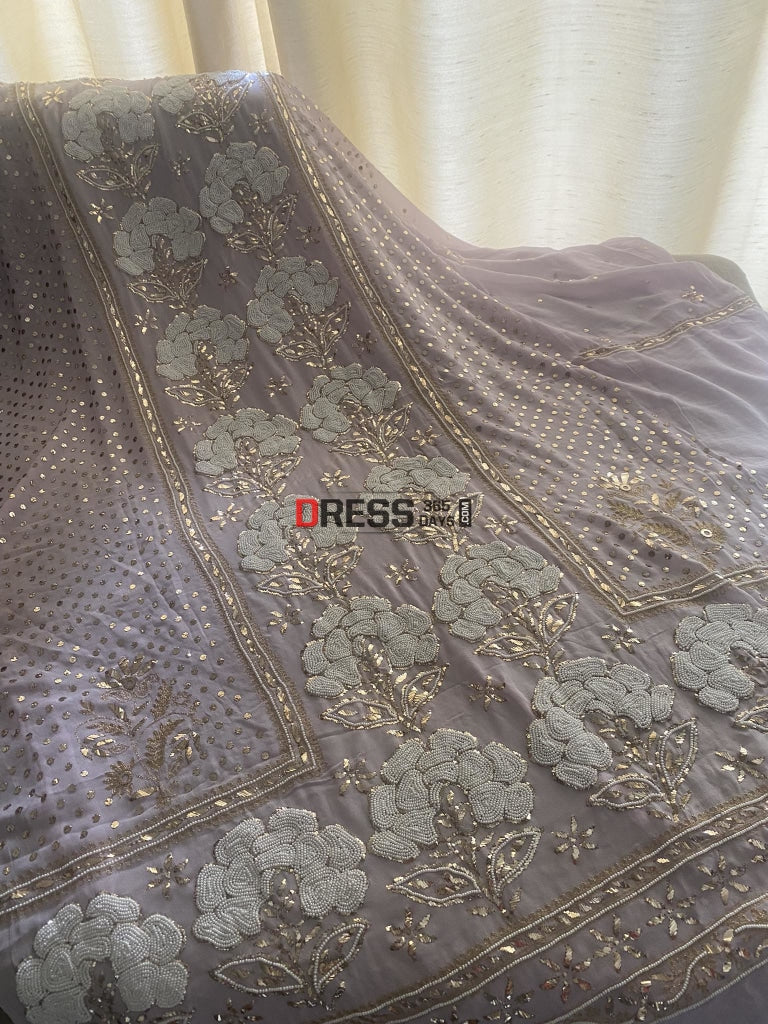 Masterpiece Lilac Kamdani & Pearl Suit Chikankari Suits