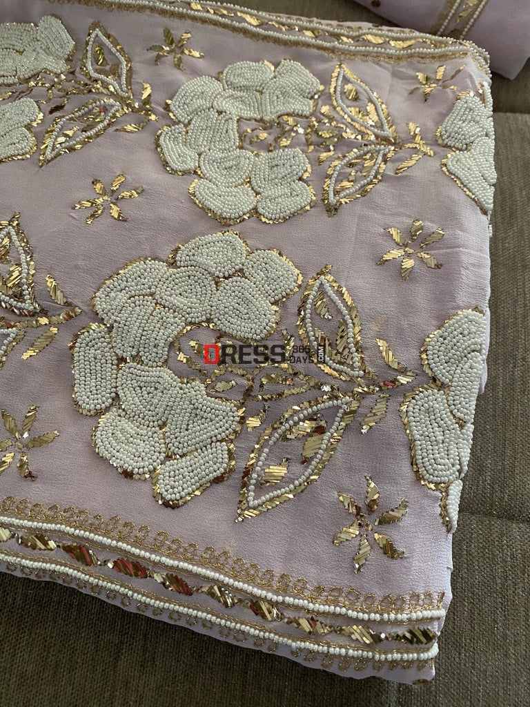 Masterpiece Lilac Kamdani & Pearl Suit Chikankari Suits