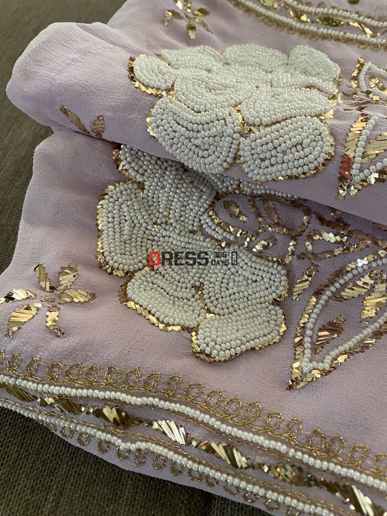 Masterpiece Lilac Kamdani & Pearl Suit Chikankari Suits
