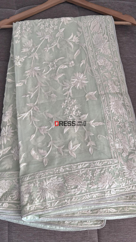 Mint Green Parsi Gara Dupatta