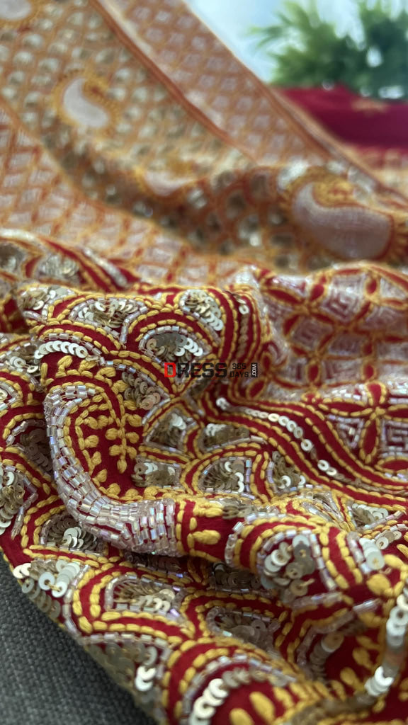 Mssterpiece Cut Dana Sequin Chikankari Suit (Kurta & Dupatta) Chikankari Suits