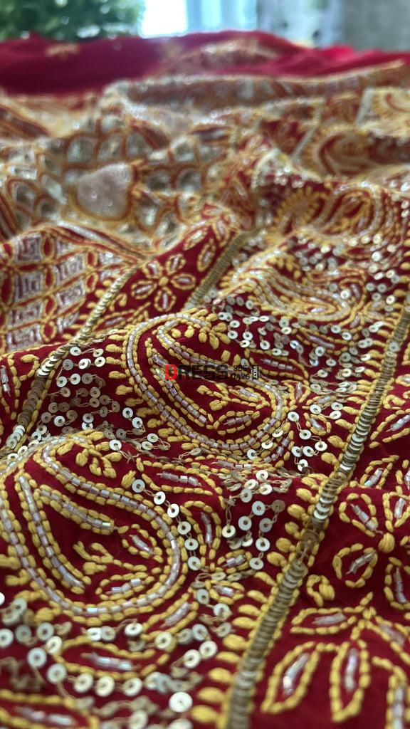 Mssterpiece Cut Dana Sequin Chikankari Suit (Kurta & Dupatta) Chikankari Suits