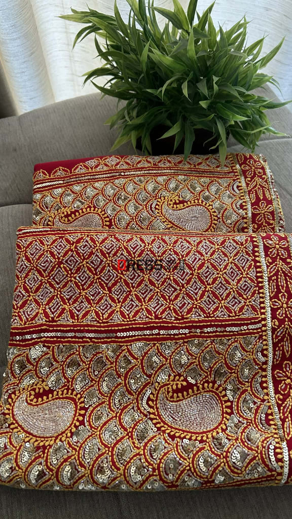 Mssterpiece Cut Dana Sequin Chikankari Suit (Kurta & Dupatta) Chikankari Suits