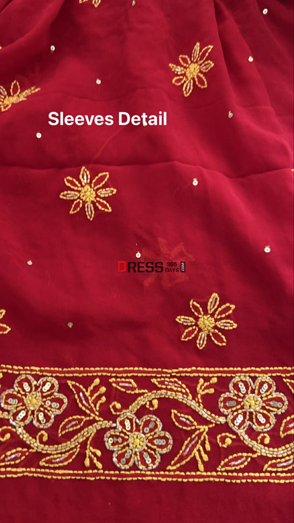 Mssterpiece Cut Dana Sequin Chikankari Suit (Kurta & Dupatta) Chikankari Suits