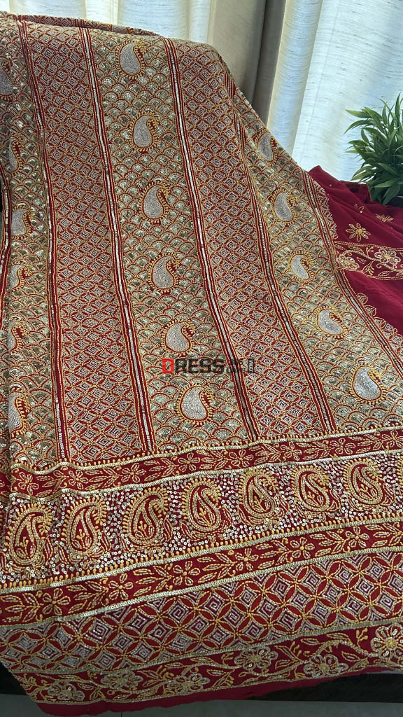 Mssterpiece Cut Dana Sequin Chikankari Suit (Kurta & Dupatta) Chikankari Suits