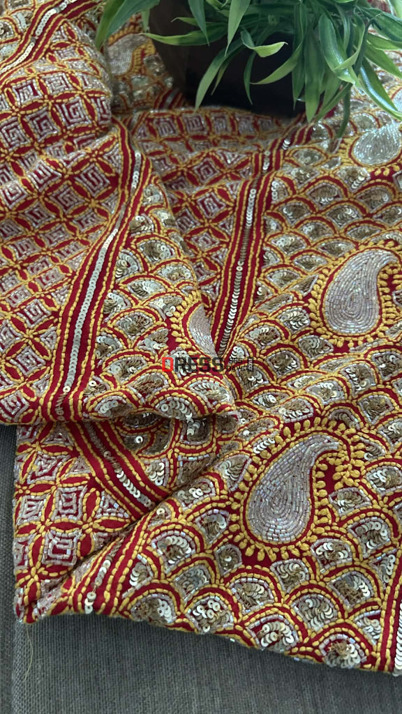 Mssterpiece Cut Dana Sequin Chikankari Suit (Kurta & Dupatta) Chikankari Suits