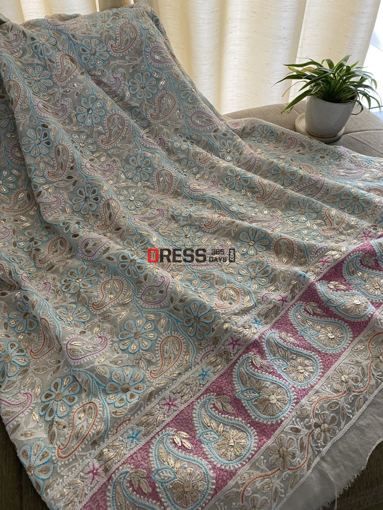 Multicolour Chikankari Gota Patti Dupatta