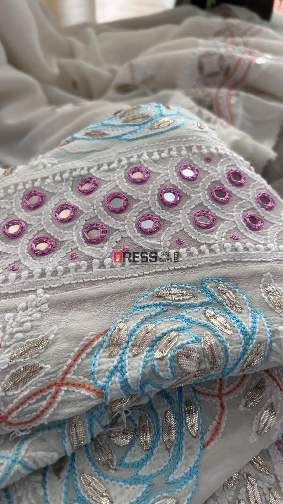 Multicolour Chikankari Mirror & Gota Patti Anarkali