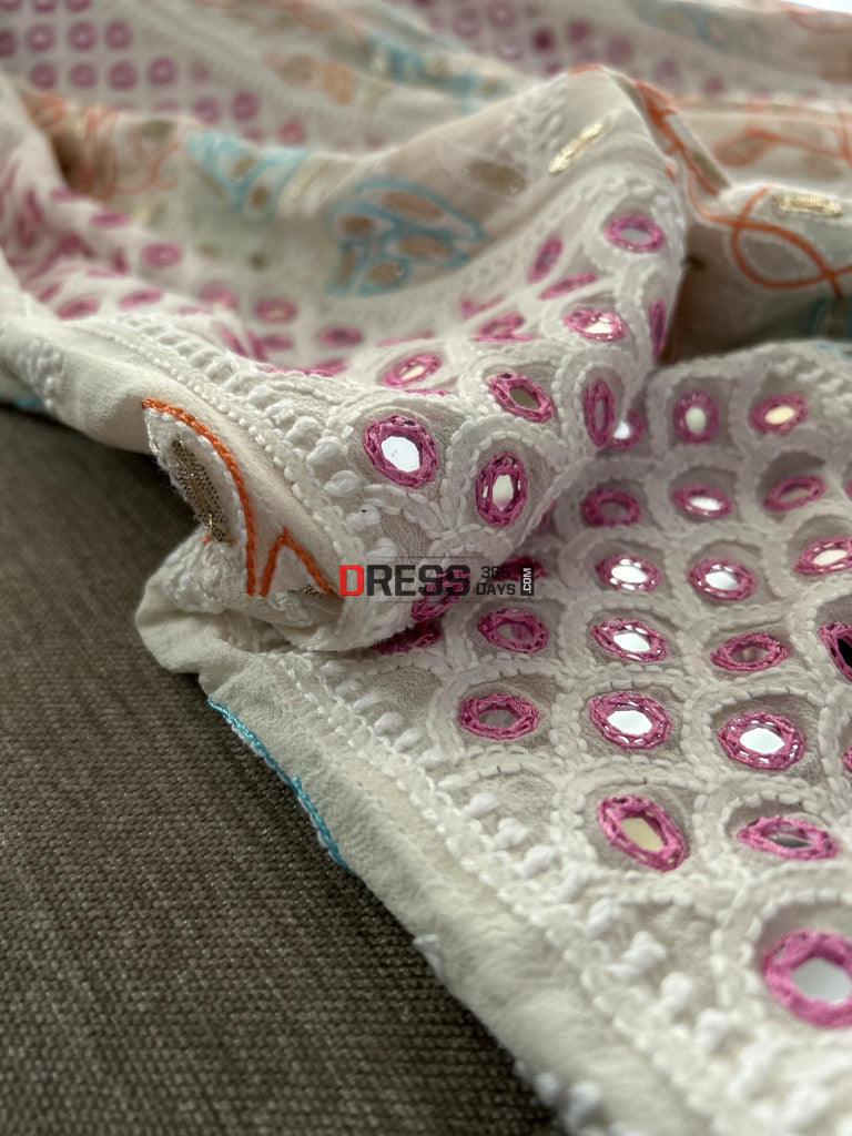 Multicolour Chikankari Mirror & Gota Patti Anarkali