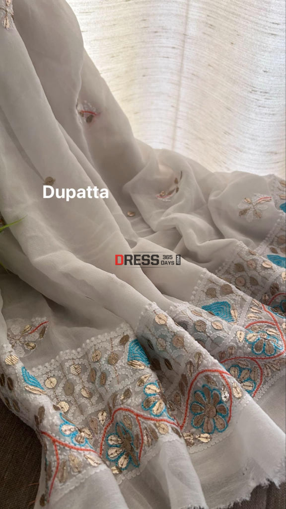 Multicolour Chikankari Mirror & Gota Patti Anarkali