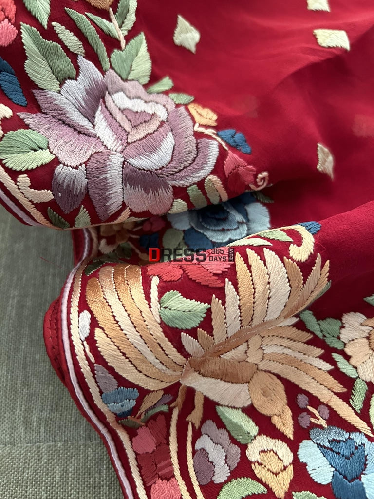 Parsi Gara Hand Embroidered Dupatta