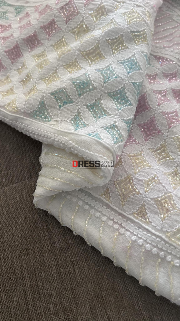 Party Wear Cut Dana Work Chikankari Anarkali Suit