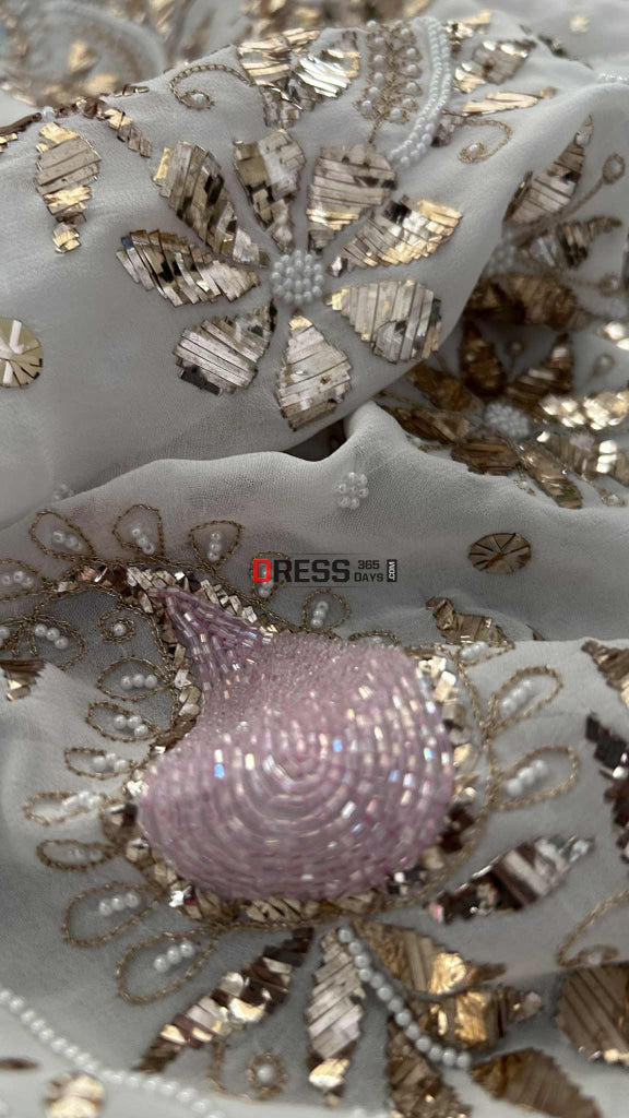 Party Wear Kamdani Pearl Sequin Suit (Kurta Dupatta) Chikankari Suits