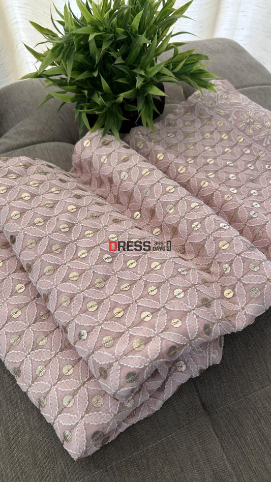 Pastel Pink Gota Patti Chikankari Dupatta